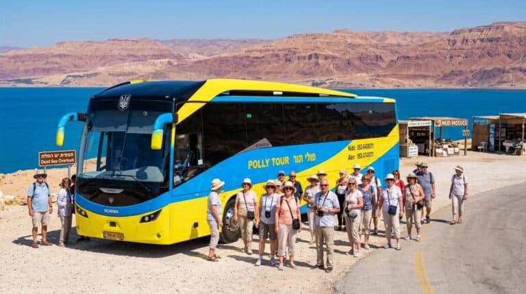 אוטובוס מושכר לקבוצת תיירים לים המלח עם נהג של של פולי תור אוטובוס מושכר לקבוצת תיירים לים המלח עם נהג של של פולי תור